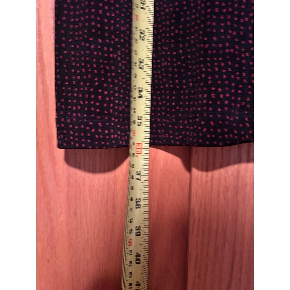 Vintage Y2K Linden Hill Womens Black Red Micro Dot Maxi Skirt Size Small Stretch - Picture 5 of 8